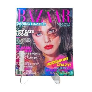 Vintage Harpers Bazaar November 1986 Sandra Zatezalo Daring Dazzle 80s Magazine